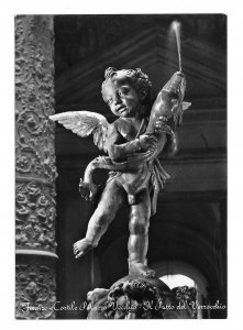 Italy Firenze Palazzo Vecchio Il Putto Cherub w Dolphin Verracchio 4X6 RPPC