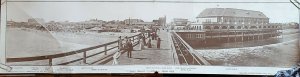 1910 Panorama Photo Long Beach CA From Pier 21.5 x 5.5 Panoramic National Bank