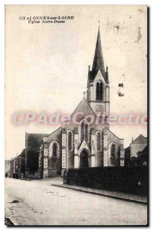 Postcard Old Chalonnes Sur Loire Church of Our Lady