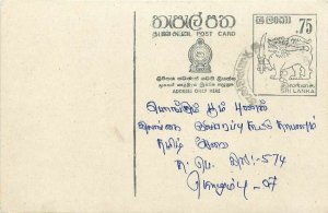 Entier Postal Stationery Postal Sri Lanka Ceylon Lion