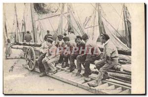 Postcard Old Fishing Boat Rest