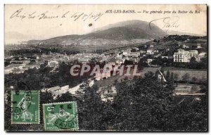 Old Postcard Aix Les Bains General view taken of the King of the Rock