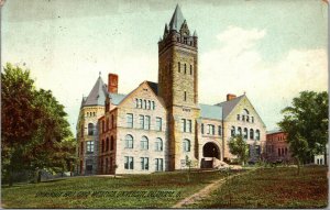 Vtg 1910s Ohio Wesleyan University Hall Delaware Ohio OH Antique Postcard