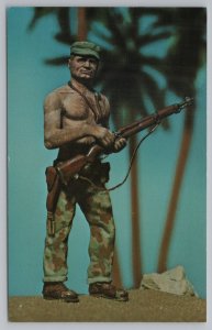 Military~Valiant Miniatures~US Marine~Marshall Islands~WWII~Vintage Postcard 