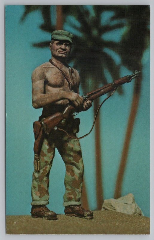 Military~Valiant Miniatures~US Marine~Marshall Islands~WWII~Vintage Postcard 