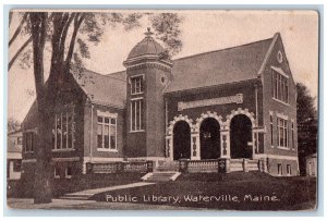 c1910 Public Library Waterville ME Unposted NE Paper & Stationary Co Postcard