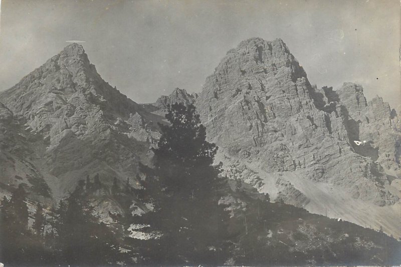 Mountaineering Italy Monte Sella 1900s photo postcard