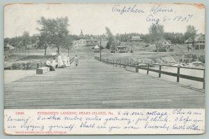 Peaks Island ME X Is Our Cottage~Evergreen is Our Landing~Ladies & Girls~1907