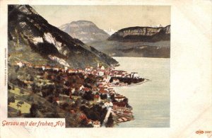 Gersau Switzerland Birds Eye View Vintage Postcard AA70516