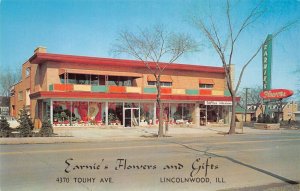 Lincolnwood Illinois Earnie's Flowers and Gifts Vintage Postcard AA79802