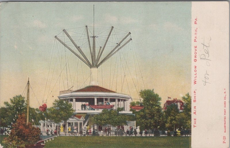 Postcard The Air Ship Willow Grove Park PA