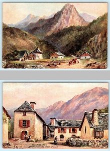 2 Postcards~ Tuck Oilette PRYENEES, FRANCE Road to GABBAS, GOUST 1910s L.M. Lang