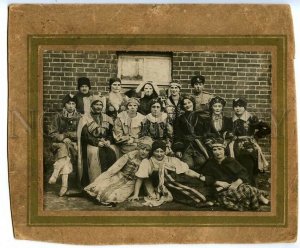 3112503 RUSSIA Actors of CIRCUS Vintage Cabinet REAL PHOTO Rare