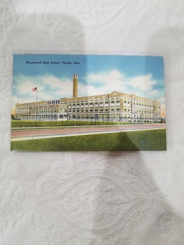 Antique/Vintage Postcard, Woodward High School, Toledo, Ohio