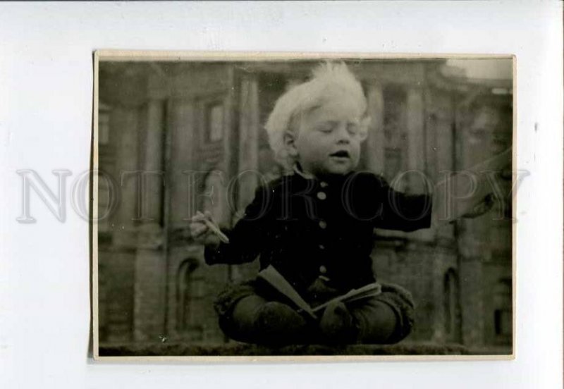 3075082 Little BLONDE BOY as Young POET Pushkin Old REAL PHOTO