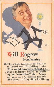 Will Rogers Broadcasting Movie Star Actor Actress Film Star 1929 