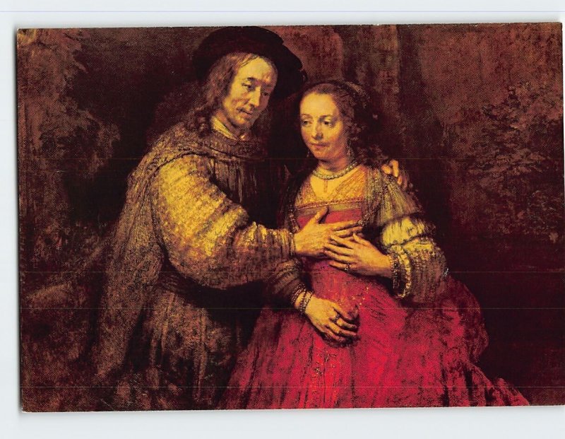 Postcard The Jewish Bride By Rembrandt, Rijksmuseum, Amsterdam, Netherlands