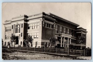 Gilbert Minnesota MN Postcard RPPC Photo High School Building Campus c1910's