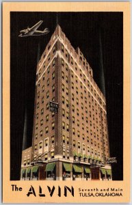 The Alvin Hotel 7th And Main Tulsa Oklahoma OK Coffee Shop Postcard