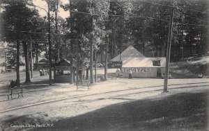 Cayuga Lake Park New York Tin Type Photographer Tent Vintage Postcard AA110444