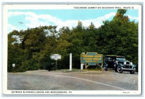 1930 Tuscarora Summit Buchanan Trail Mercersburg Pennsylvania PA Posted Postcard