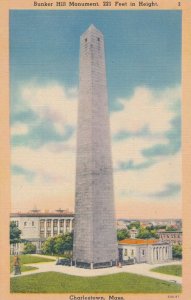 Charlestown MA, Massachusetts - The Bunker Hill Monument - Linen