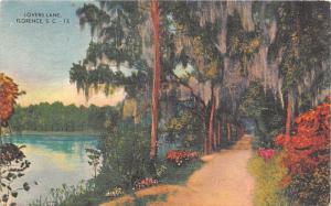 Florence South Carolina~Lovers Lane~Path along Water under Willow Trees~1959 Pc