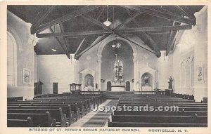 Interior and Exterior of St Peters Roman Catholic Church - Monticello, New Yo...