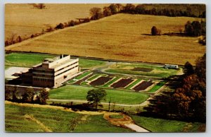 Linton Indiana~Greene County General Hospital~Farm Field~Air View~1950s Postcard