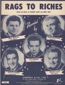 Rags To Riches David Whitfield 1950s Sheet Music