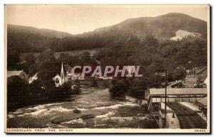 Great Britain Old Postcard Llangollen from the bridhe