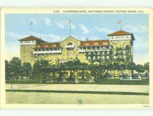 Unused W-Border CLARENDON HOTEL Daytona Beach Florida FL hr9052