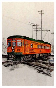 Postcard TRAIN SCENE Indianapolis Indiana IN AP8304