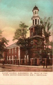 Virginia Alexandria Christ Church Handcolored Albertype