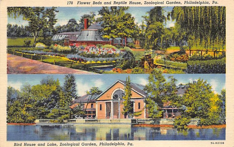 Flower Beds, Reptile House Zoological Garden - Philadelphia, Pennsylvania PA