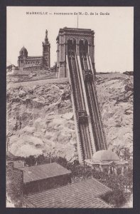 FRANCE, Vintage postcard, Marseille, Funiculaire de Notre-Dame-de-la-Garde