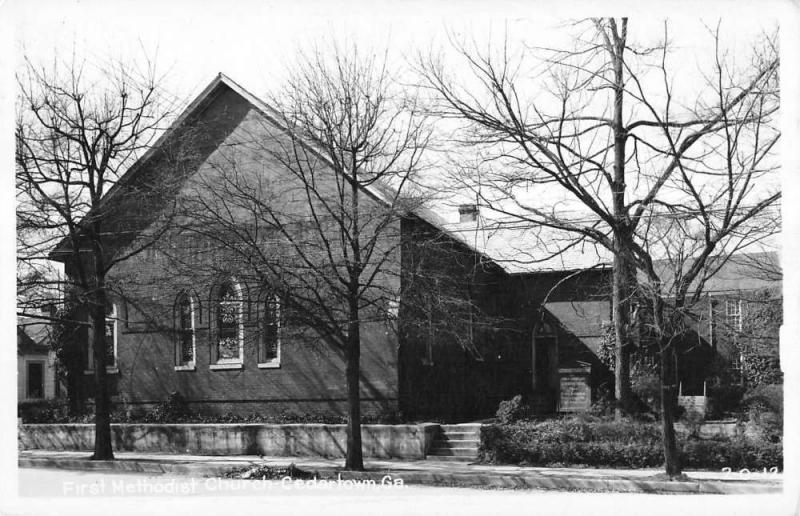 Cedartown Georgia First Methodist Church Real Photo Antique Postcard K11116