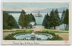 Fort William Henry Hotel Piazza Lake George New York 1907 postcard