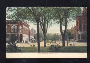 GALESBURG ILLINOIS DOWNTOWN BROAD STREET SCENE VINTAGE POSTCARD