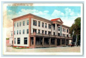 The Knox Hotel Building Street View Car Thomaston Maine ME Vintage Postcard