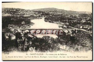 Old Postcard Parc de St Cloud Panorama Taken Bellevue