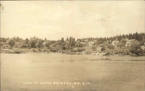 South Bristol ME General View c1915 Real Photo Postcard