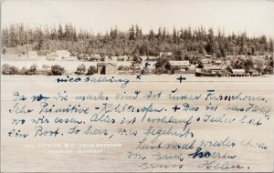 Comox BC from Royston Vancouver Island c1930s RPPC Postcard E79