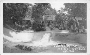 Hays Kansas~KSTC~Kansas State Teachers College Footbridge~1928 RPPC