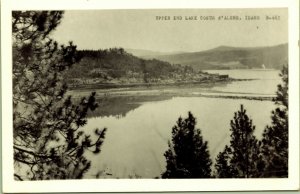 RPPC Upper End Coeur d'Alene Lake Idaho Real Photo Postcard
