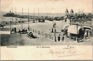 Netherlands Scheveningen Pier te Scheveningen Vintage Postcard 01.41