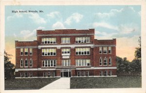 H36/ Nevada Missouri Postcard c1915 High School Building