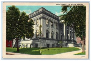 1960 Public Library Fort Wayne Indiana IN Pray for Peace Cancel Postcard