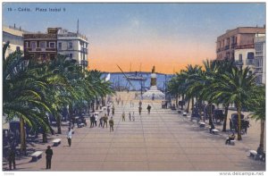 CADIZ (Andalucia), Spain, 1900-1910s; Plaza Isabel II