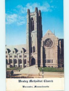 Pre-1980 CHURCH SCENE Worcester - Near Boston Massachusetts MA AD1700
